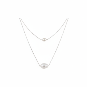 Lotus Double Pearl Necklace
